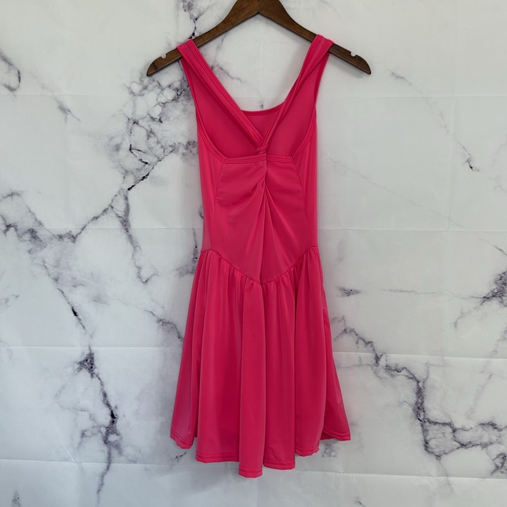 Women's Racerback Skater Dress in Bright Pink - Picture 6 of 8